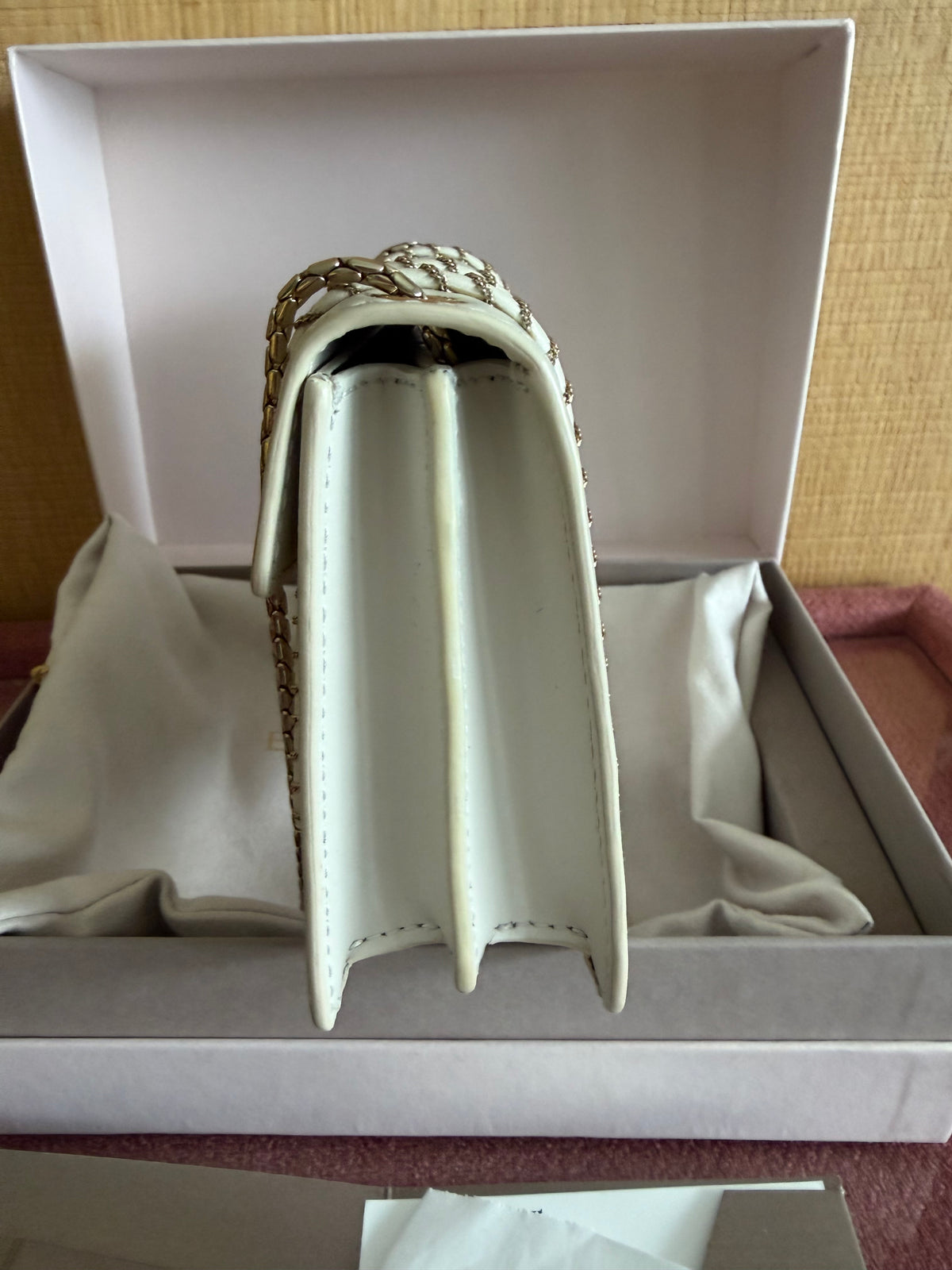 BVLGARI  Serpenti -Sac à chaîne en cuir Blanc -Excellent état
