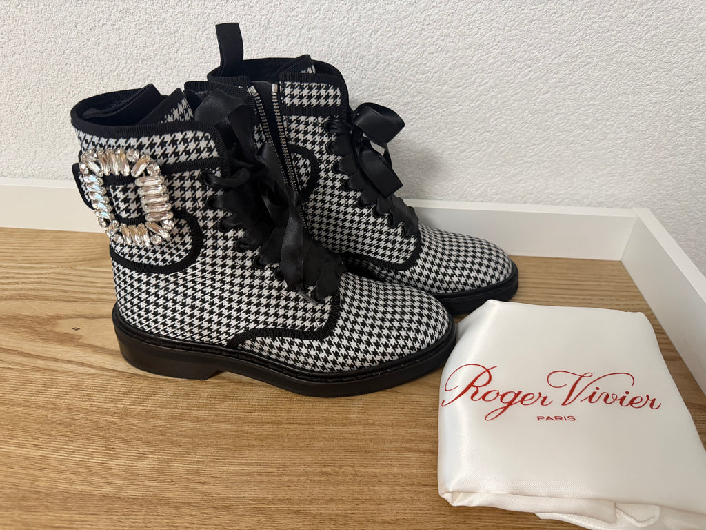 Roger Vivier – Bottines à motif pied-de-poule