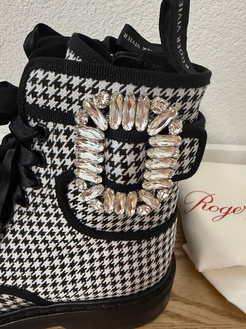 Roger Vivier – Bottines à motif pied-de-poule