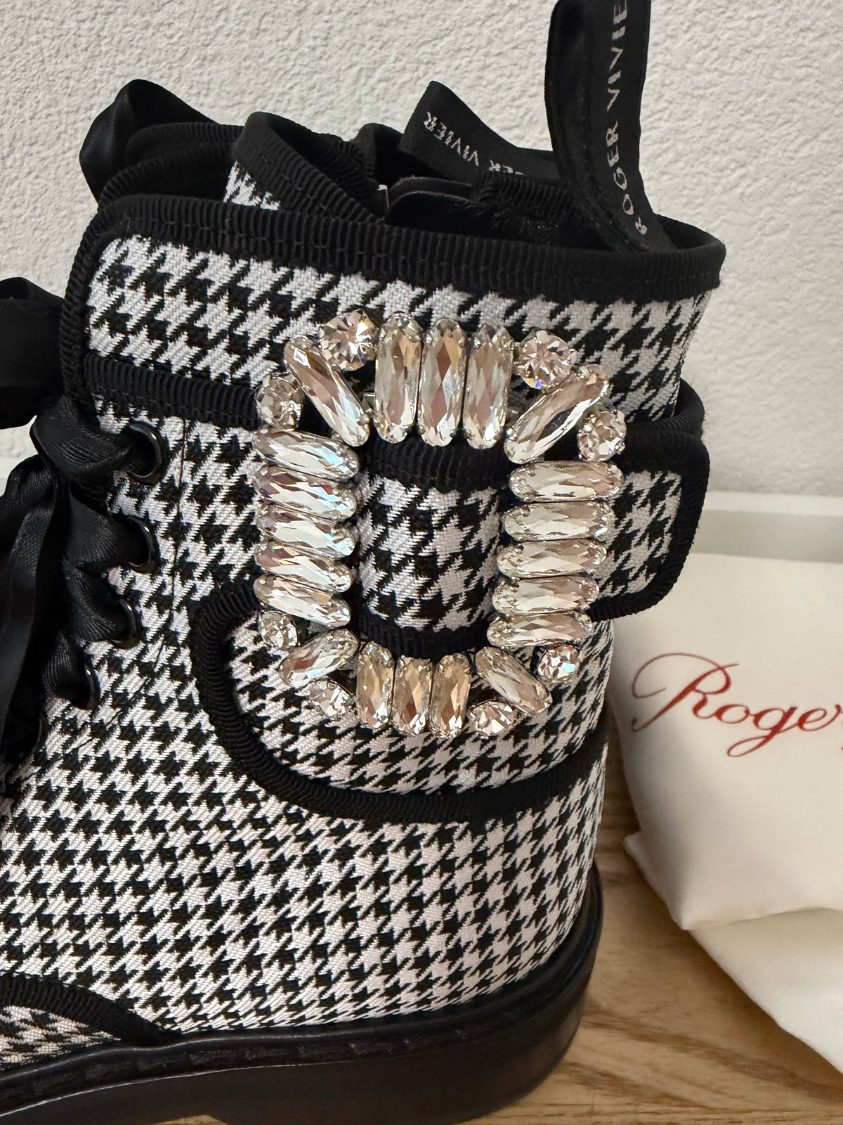 Roger Vivier – Bottines à motif pied-de-poule
