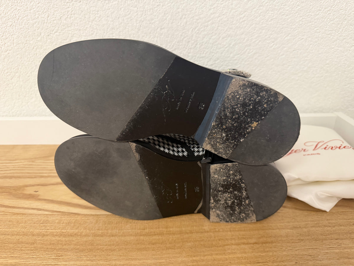 Roger Vivier – Bottines à motif pied-de-poule
